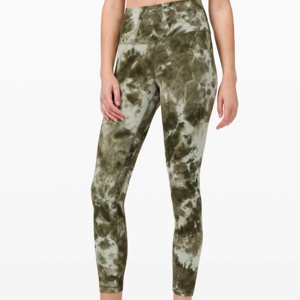 Lululemon align high rise leggings green tie dye